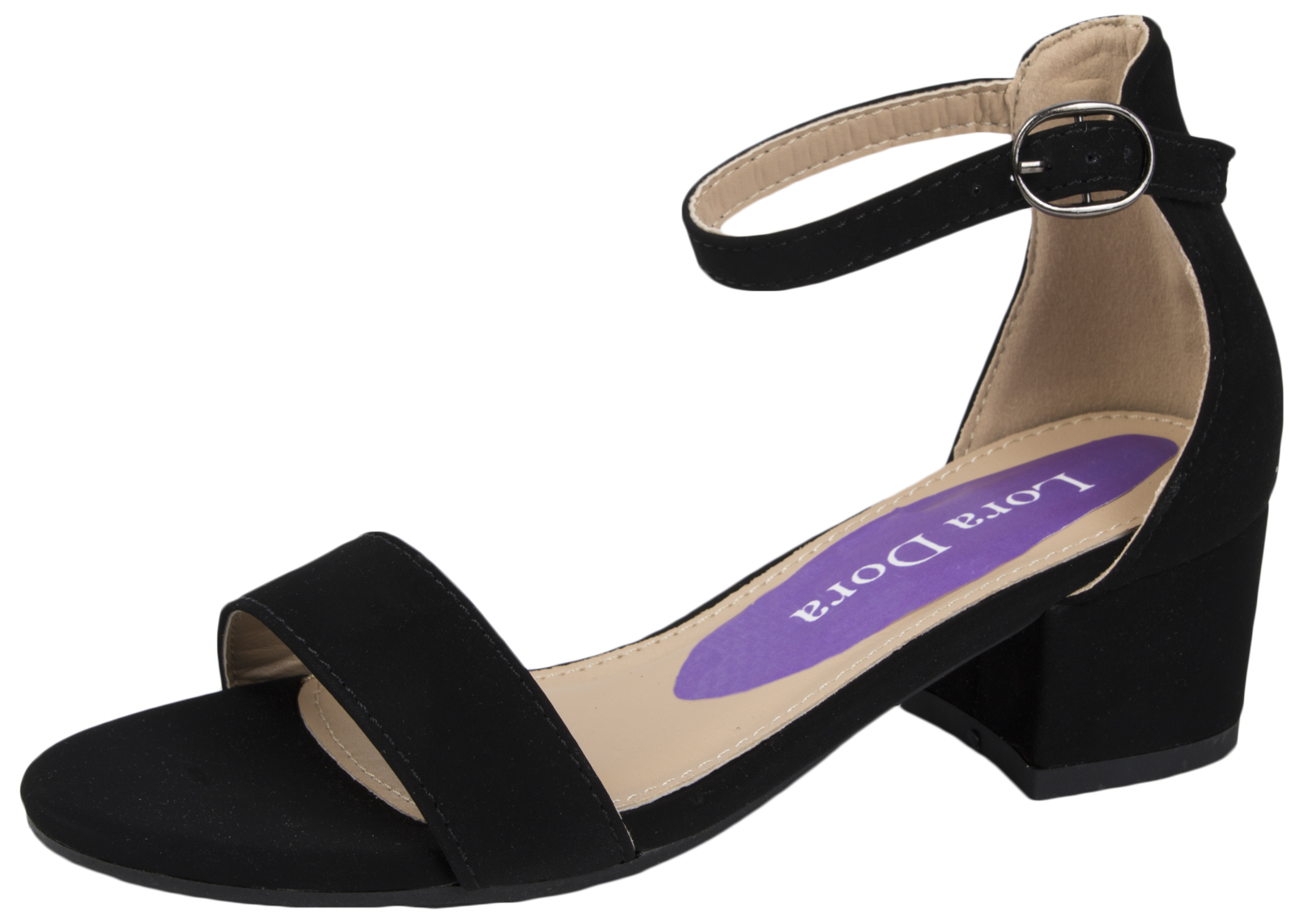 Kids Girls Low Block Heel Party Shoes Faux Suede Bridesmaids Heels